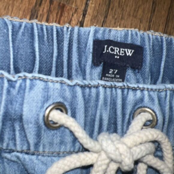 J. Crew Factory Drawstring Blue Jeans / Straight Pants sz. 27 NWOT Deep Pocket - Picture 5 of 10